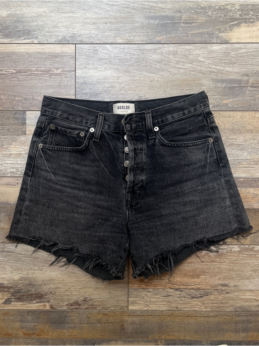 AGOLDE | parker long denim shorts